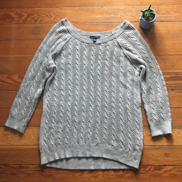 American Eagle Outfitters Sweaters - American Eagle Cableknit Sweater, Beige